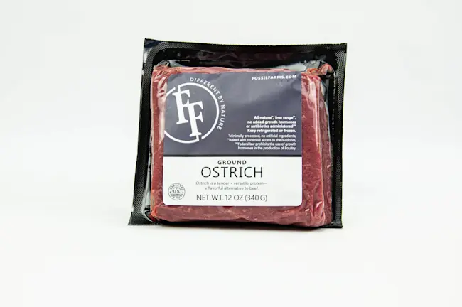 5708 WF PACKAGED Ground Ostrich 90- Lean - 0.75 LB Specialty Meat