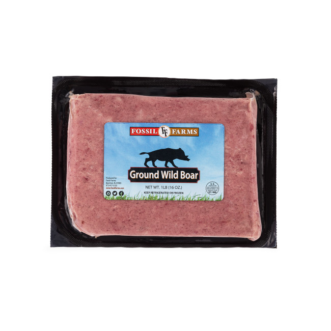 5710 WF PACKAGED Ground Wild Boar 85- Lean - 1 LB Specialty Meat