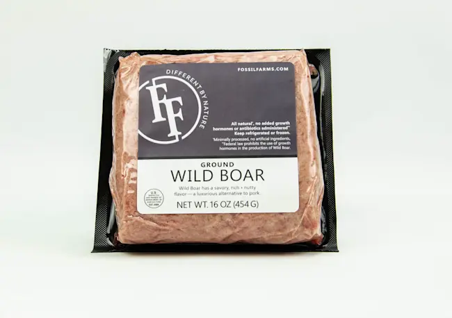 5710 WF PACKAGED Ground Wild Boar 85- Lean - 1 LB Specialty Meat