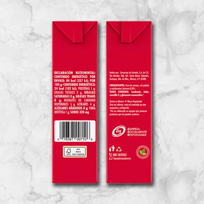 82241 WFMex Packaged2 LA COSTEÑA PURE TOMATE COND 350 G Secos