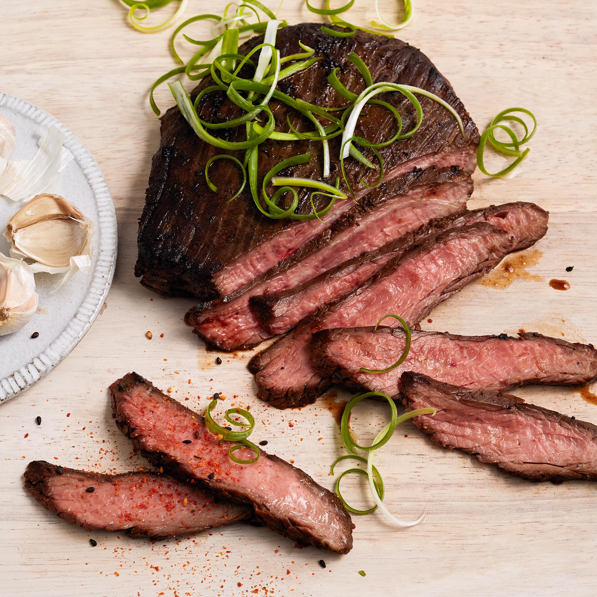 Flank shop steak rubs