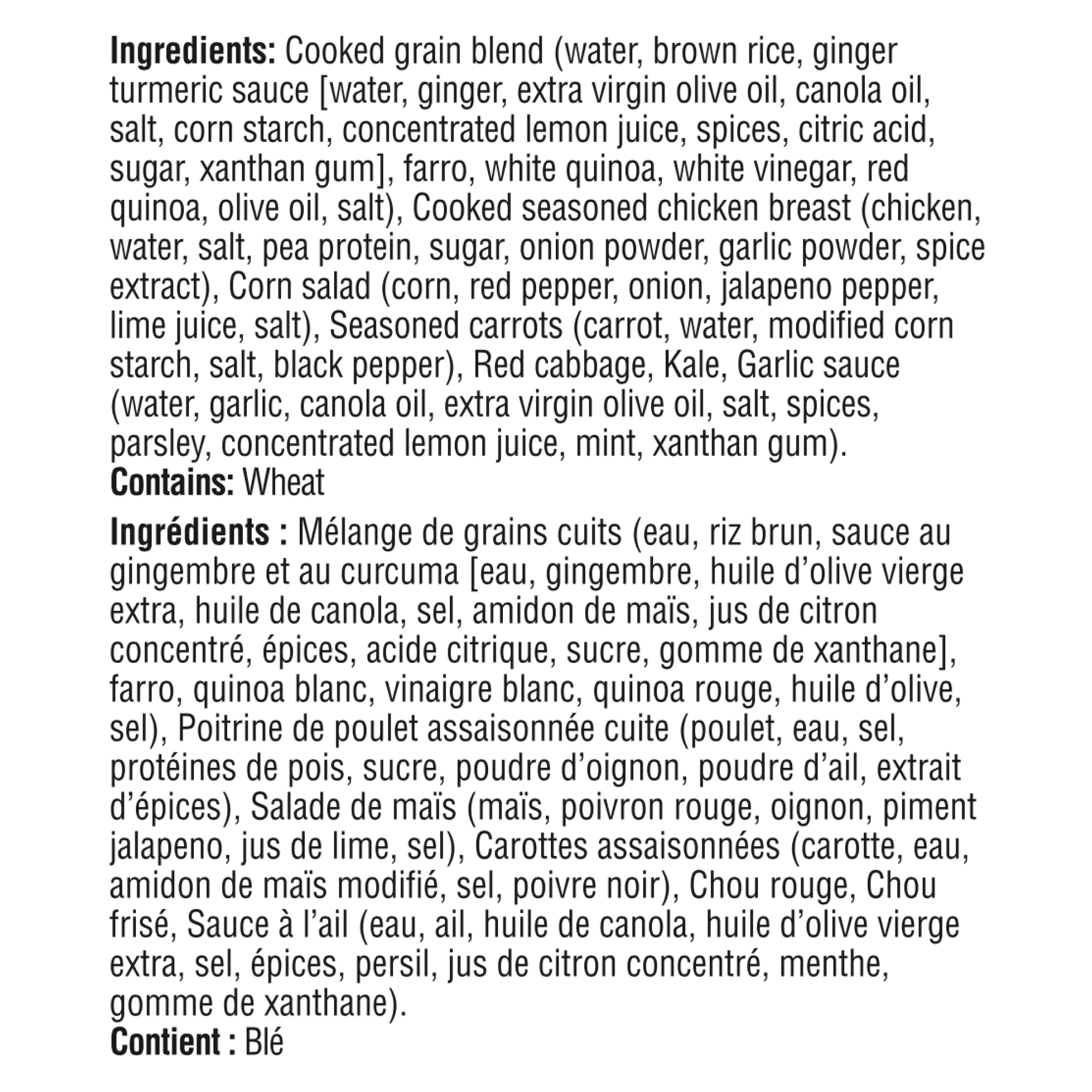 WFC 2524 ValueAdd Bowl Revitalize Ingredients