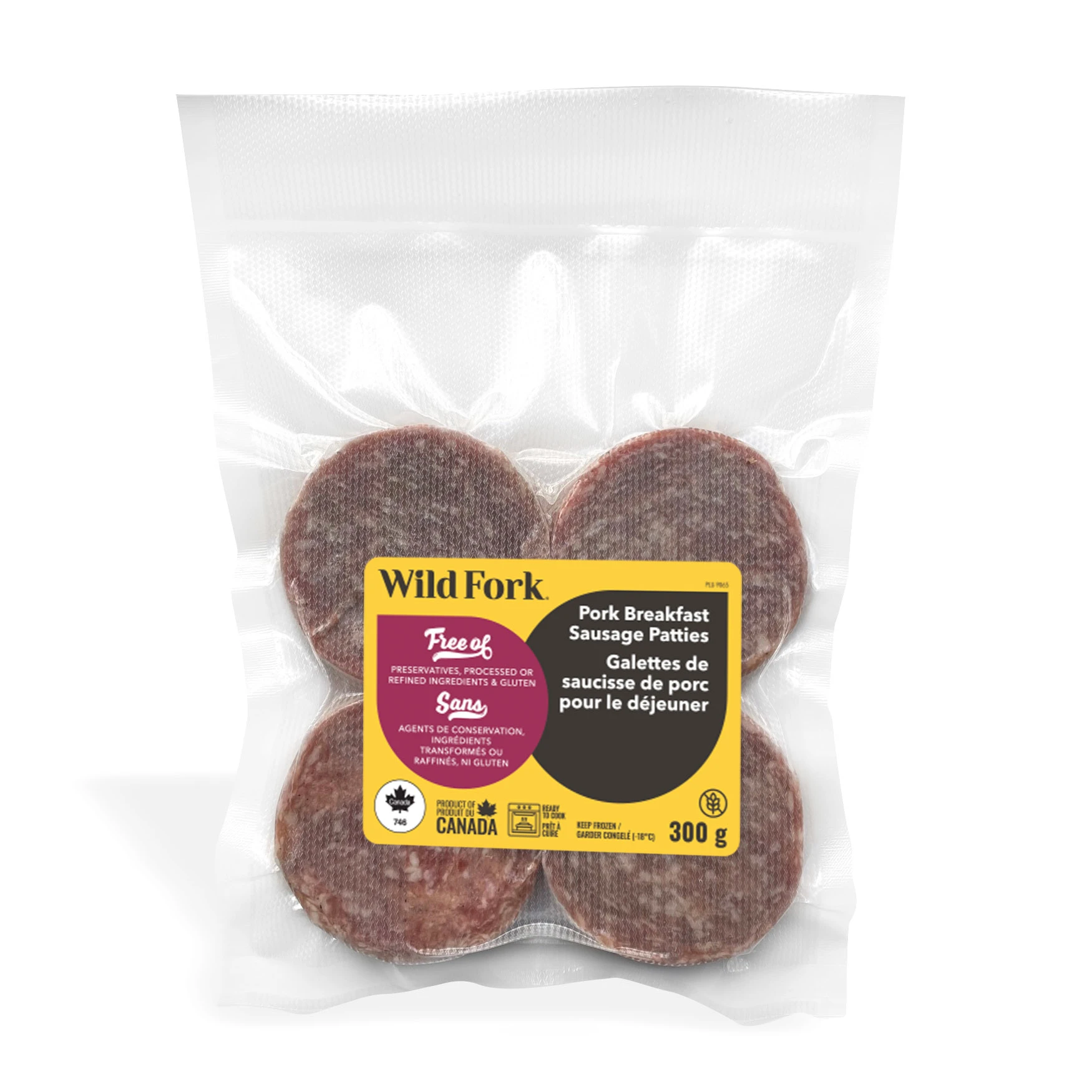 WFC 9065 Grinds Sausage PorkPatties Front Product 1x1