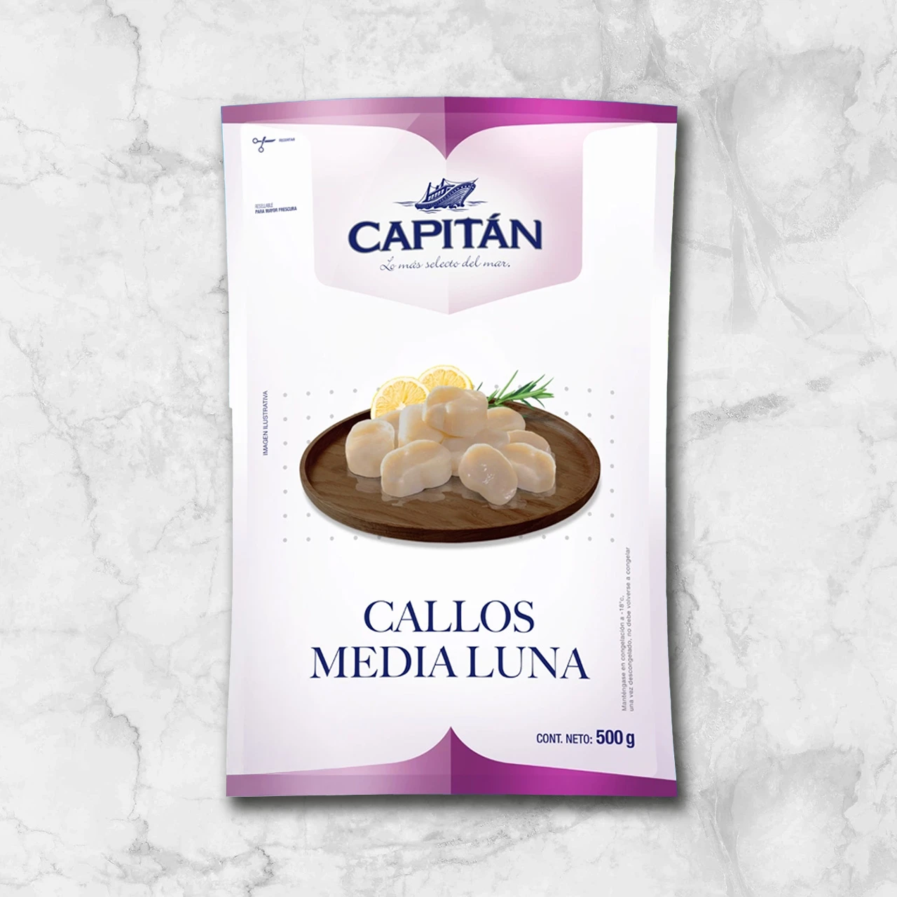 82228 WFMex packaged CALLOS MEDIA LUNA CAPITÁN 500G pescados