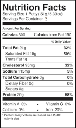 2678 - 2634 - Organic 85- Beef Burger 1lb - NFT V3