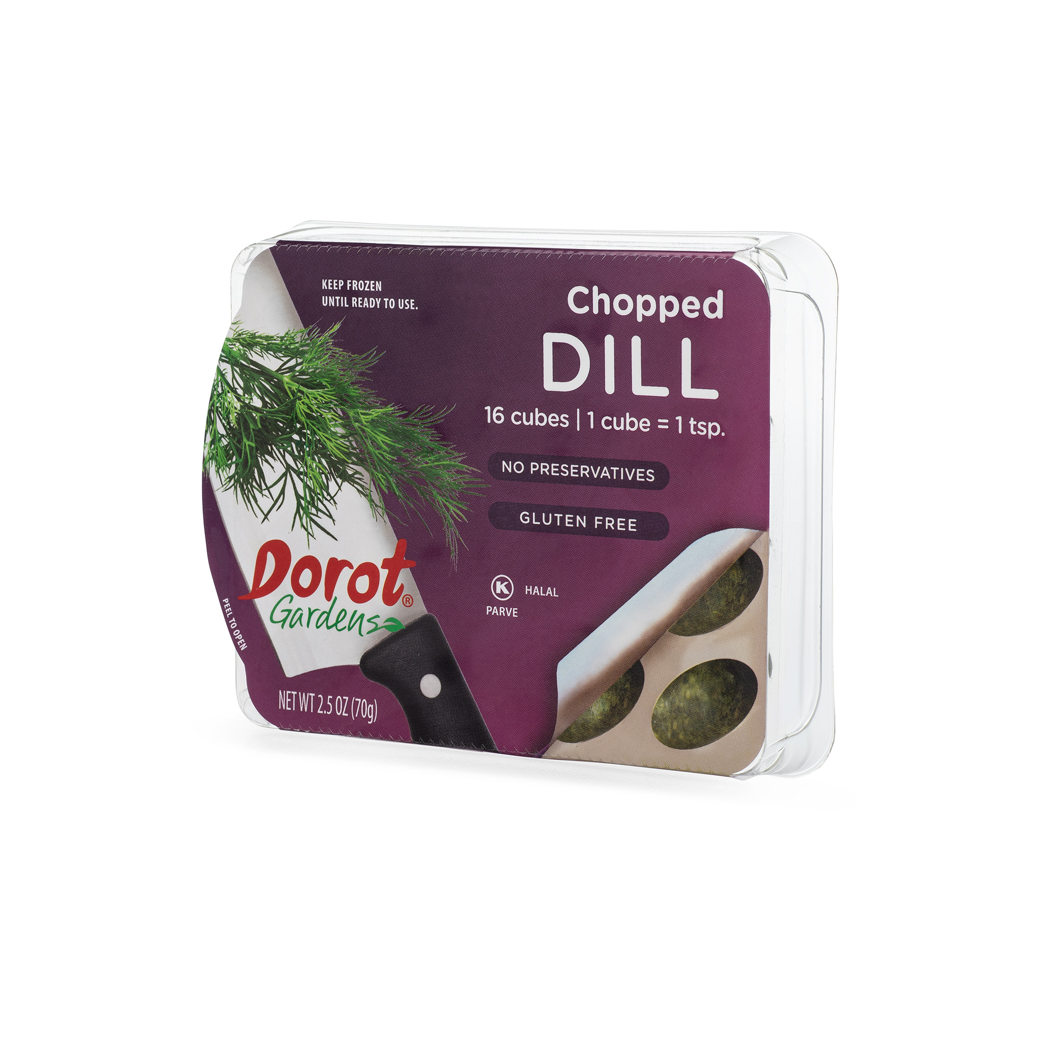 7073 WF PACKAGED Frozen Dill - Dorot Spices & Dry Goods