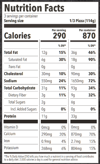 8243 WF NFT pizza cheese cauli crust 12oz fw