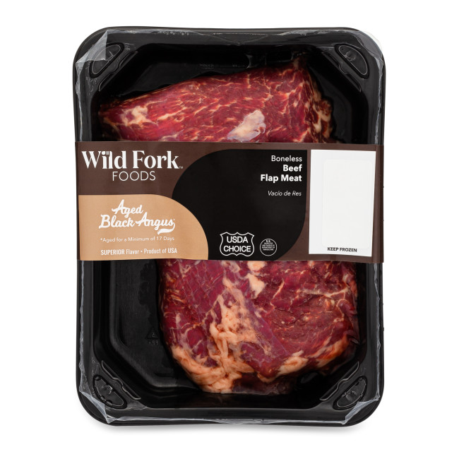 1206 WF PACKAGED USDA Choice Black Angus Beef Flap Meat Steak Beef