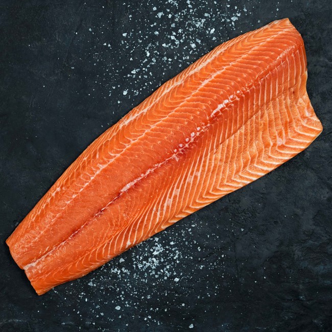 6100 WF Raw Skinless Sashimi Grade Atlantic Whole Salmon Fillet Seafood