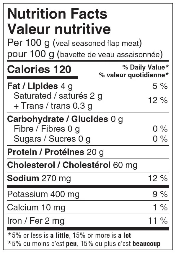 WFC 6608 NB Veal Bavette Seasoned NFT