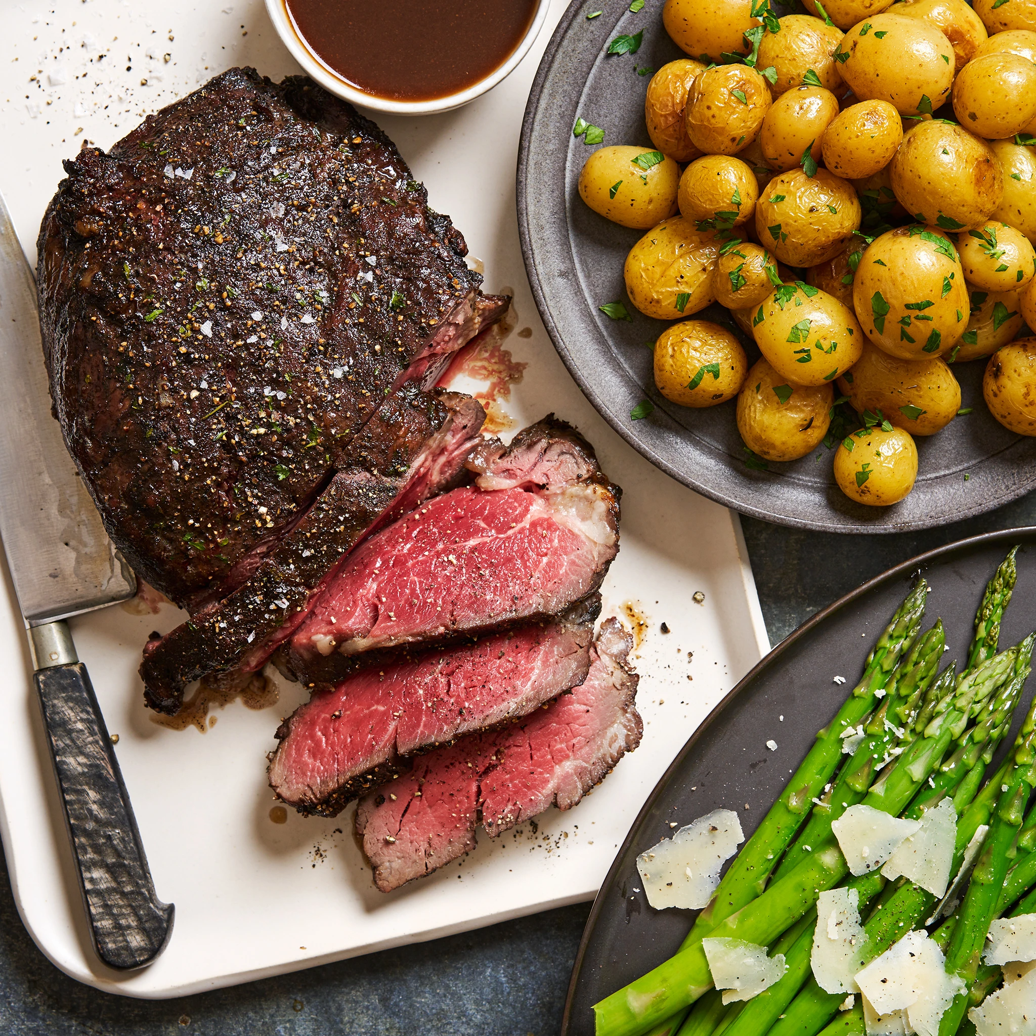 1915 plated Mushroom and Truffle Butt Tenderloin Holiday Roast