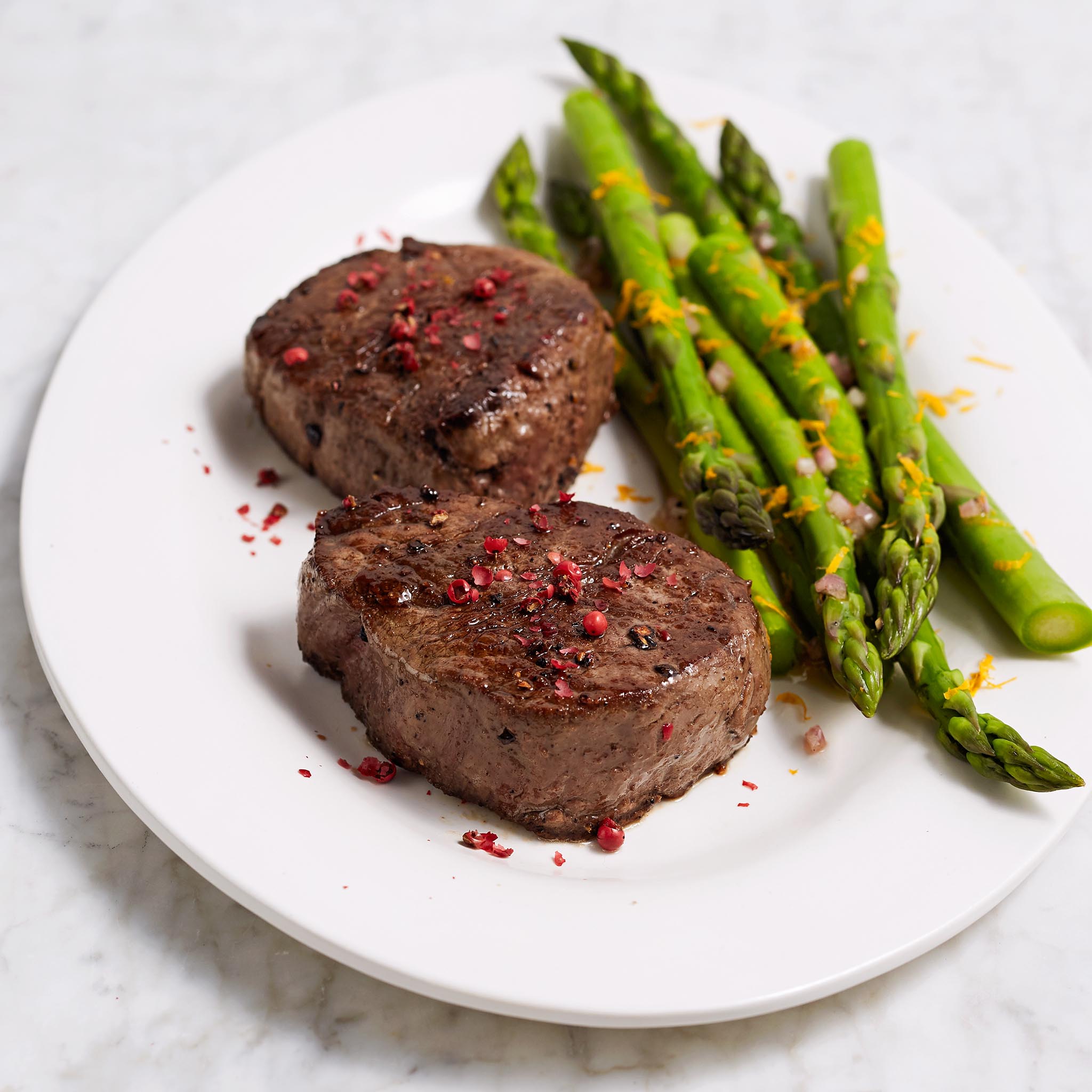 1186 plated WFF Tenderloin Medallions Choice