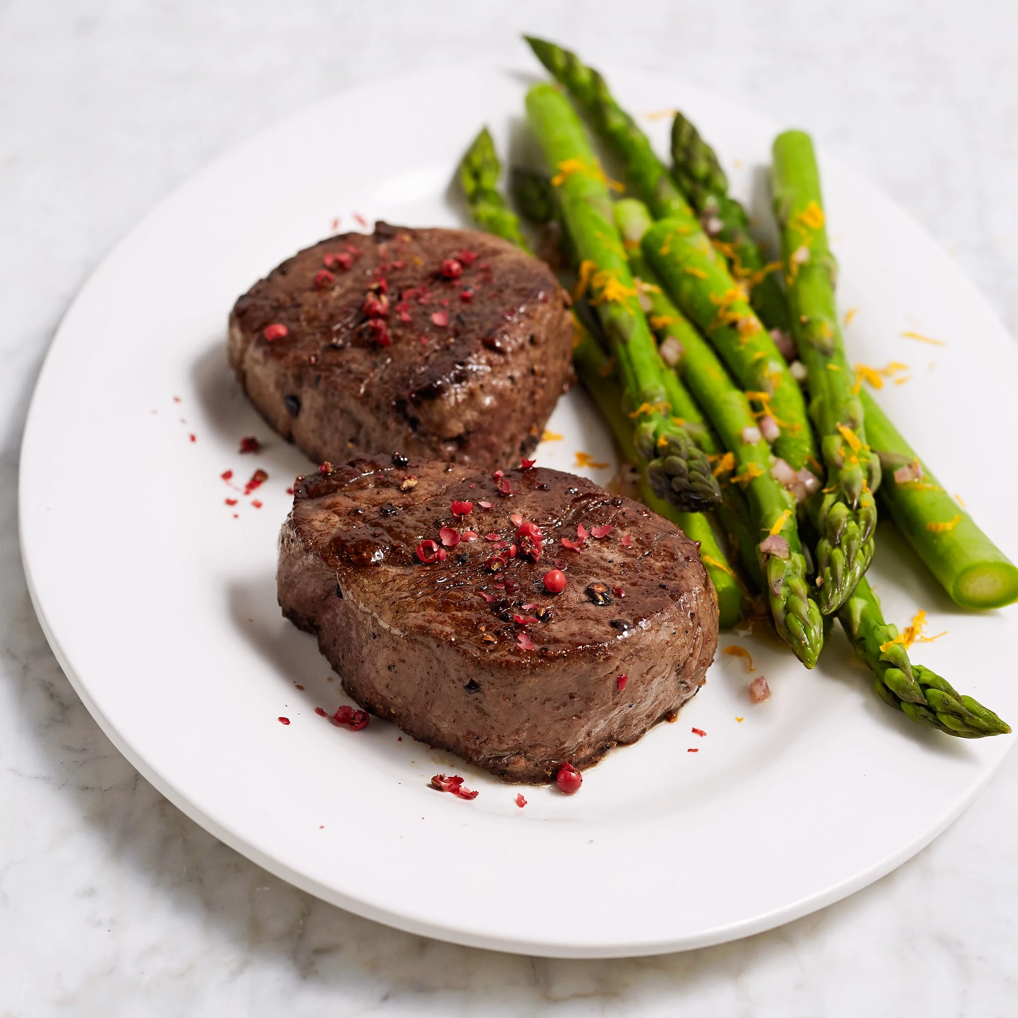 1186 plated WFF Tenderloin Medallions Choice