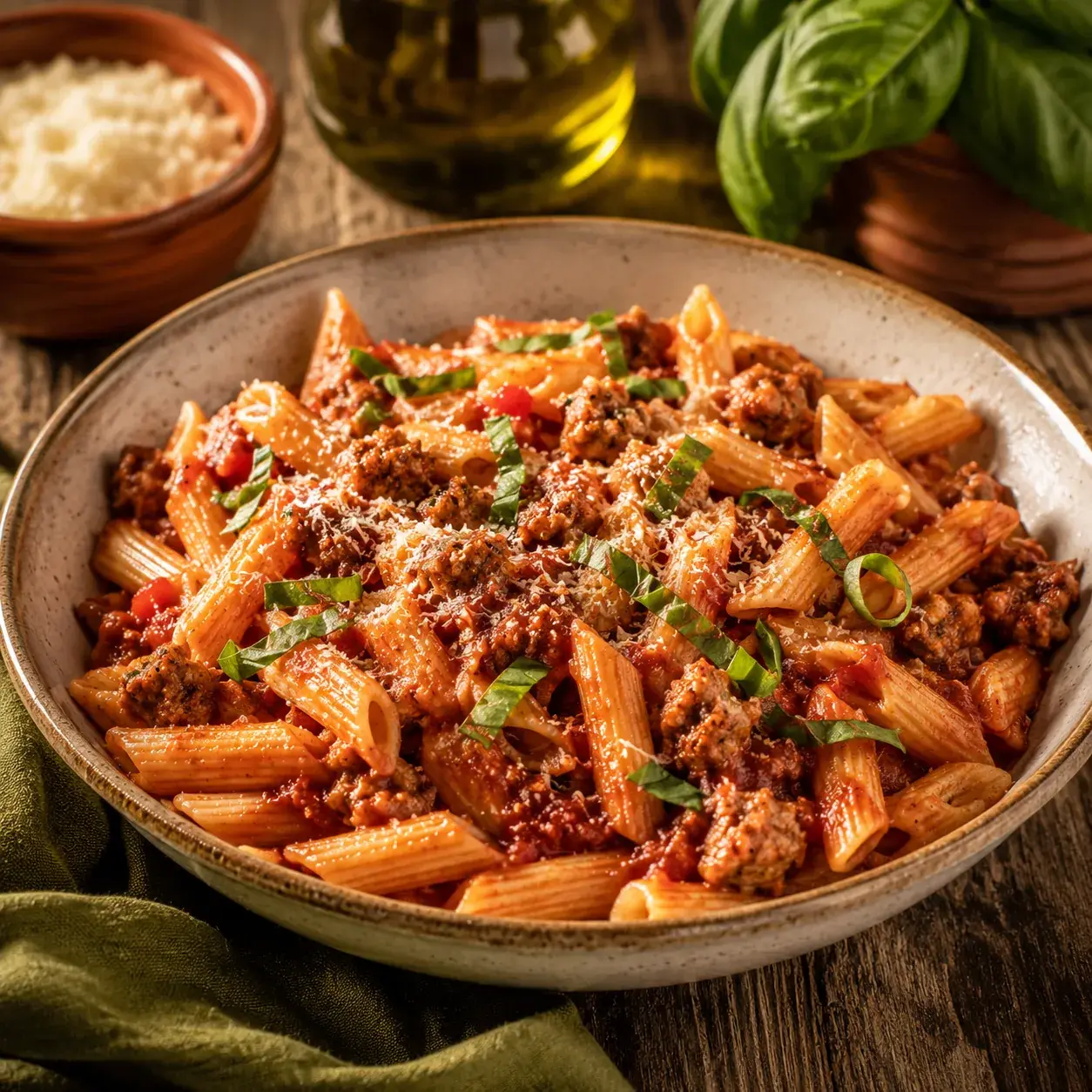 Italian Sausage Pasta with Marinara