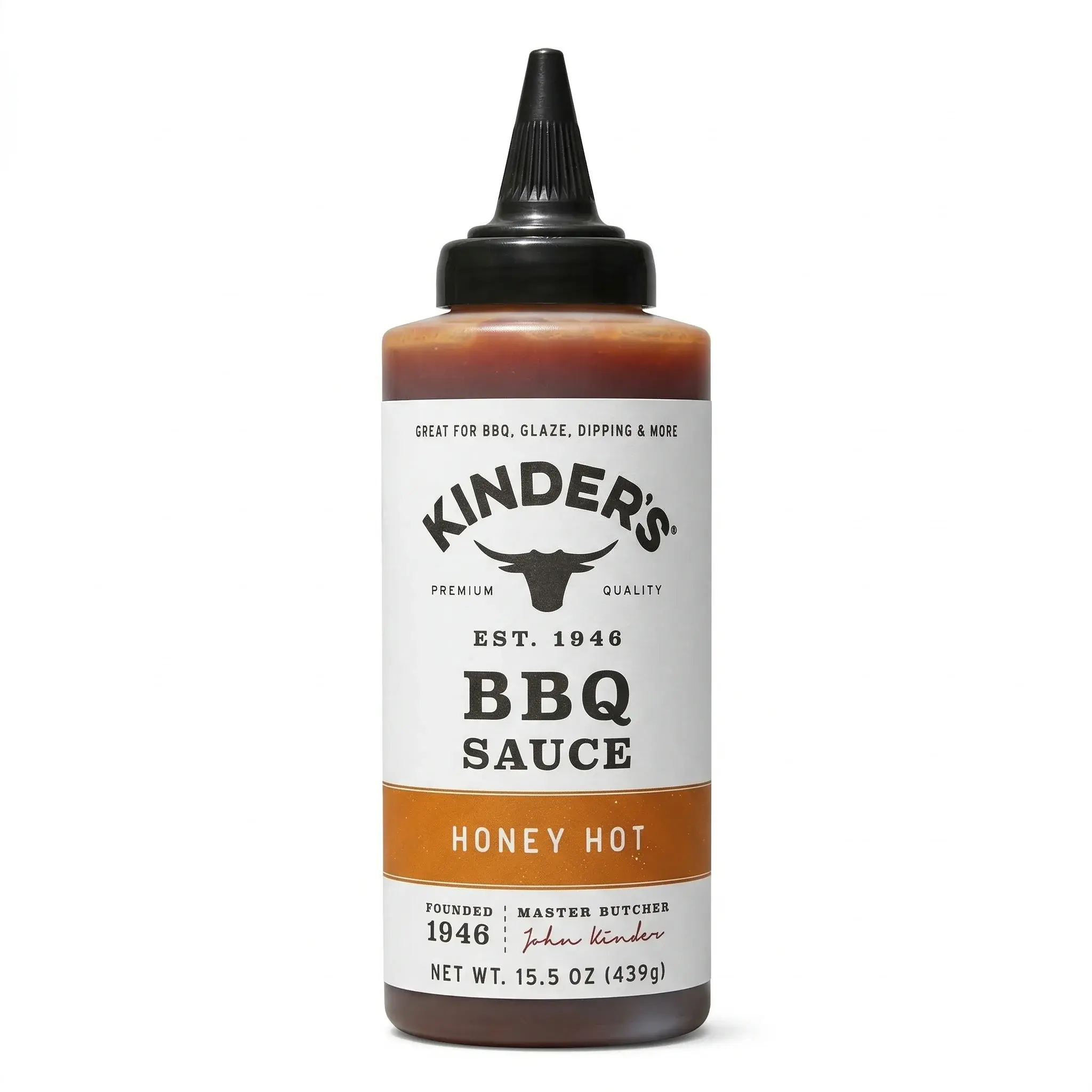 9483 - Kinders Sauce Bbq Honey Hot Sqz - FRONT