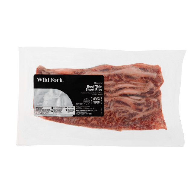 1415 WF PACKAGED USDA PRIME BEEF THIN BONE-IN SHORT RIBS BEEF