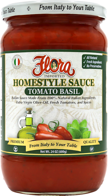 9916 ARTWORK Flora Homestyle Tomato Basil Sauce