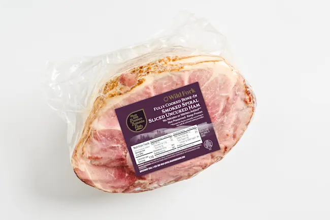 3429 packaging fully cooked Bone-in Berkshire Spiral Ham