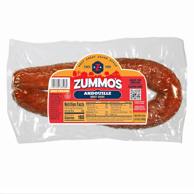 3842 PACKAGING Andouille Pork Rope 12oz - Zummo's