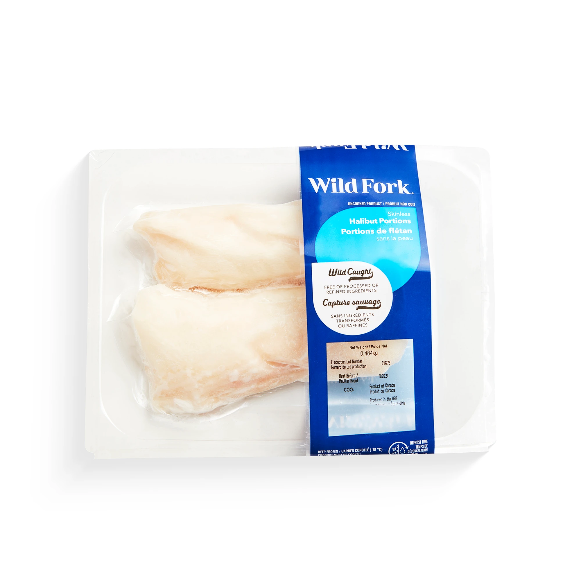 WFC 5038 Seafood Halibut Portions Skinless PD