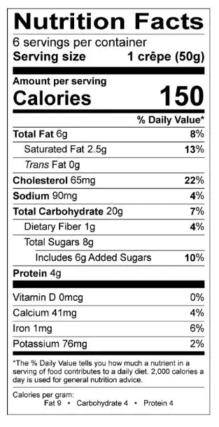 7074-CREPE NUTRITIONAL PANEL