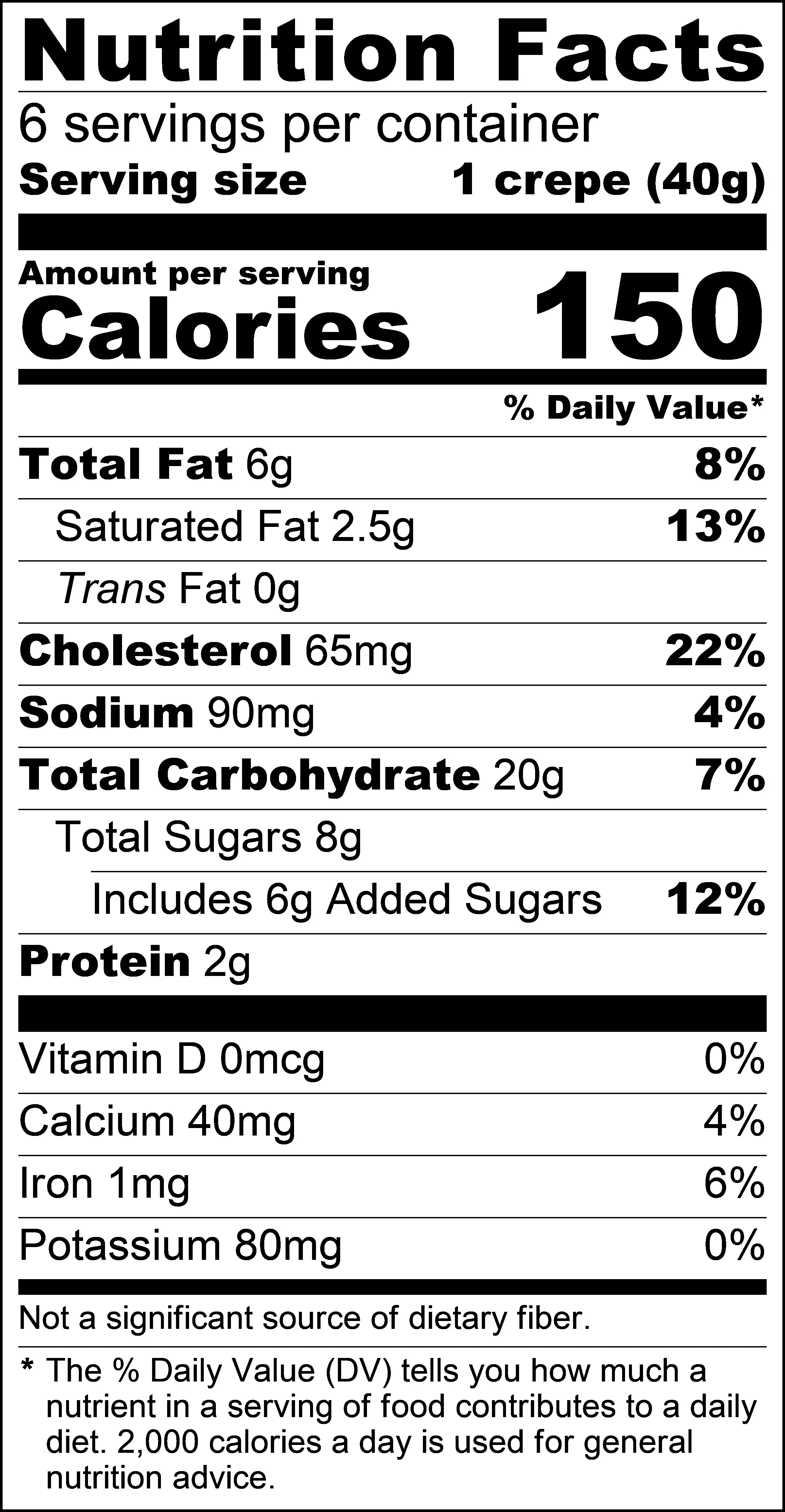 7074-CREPE NUTRITIONAL PANEL