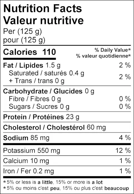 WFC 5038 Seafood Halibut Portion NFT