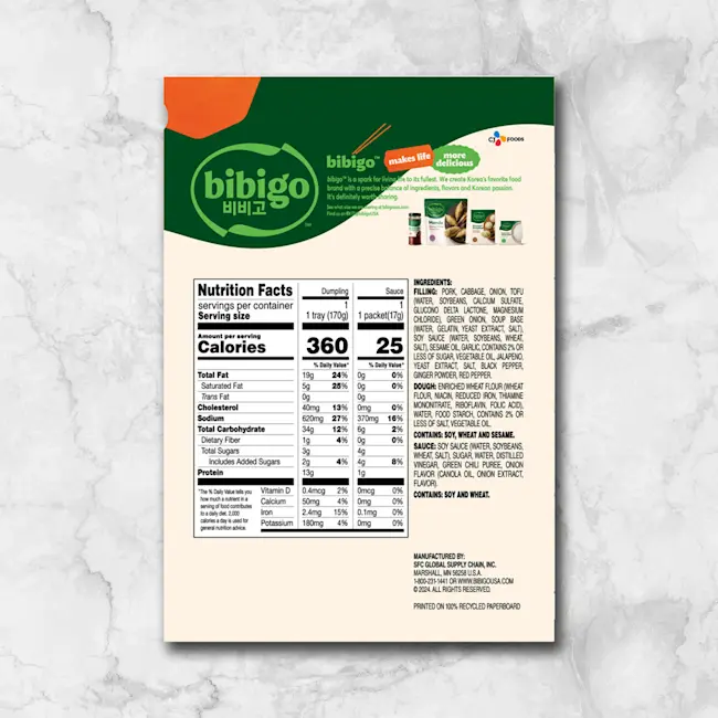 81340 WFMEX Back PACKAGED DUMPLINGS DE CERDO Y VEGETALES 187g PLATILLOS LISTOS