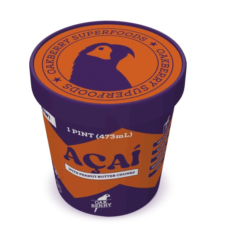 açaíです♪ Organic Açaí Sorbet With Peanut Butter Pint Oakberry