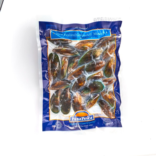 6002 WF PACKAGED Fully Cooked Green Shell Mussels - Panapesca Seafood