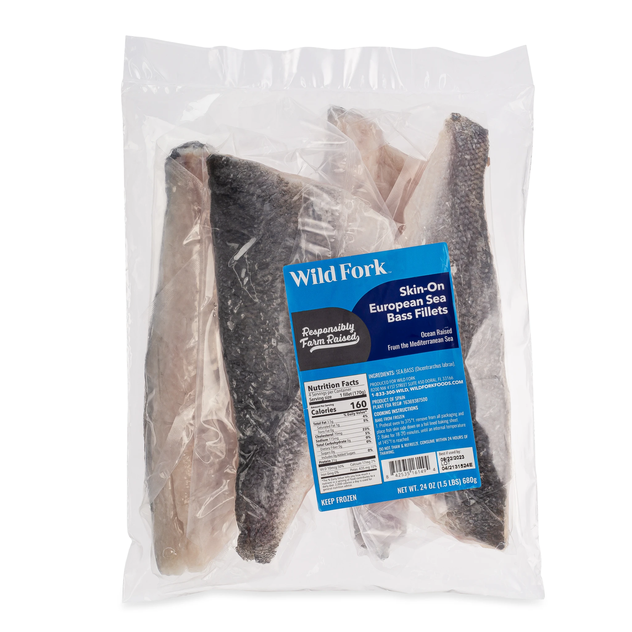 6149 WF PACKAGED Branzino Fillets SEAFOOD