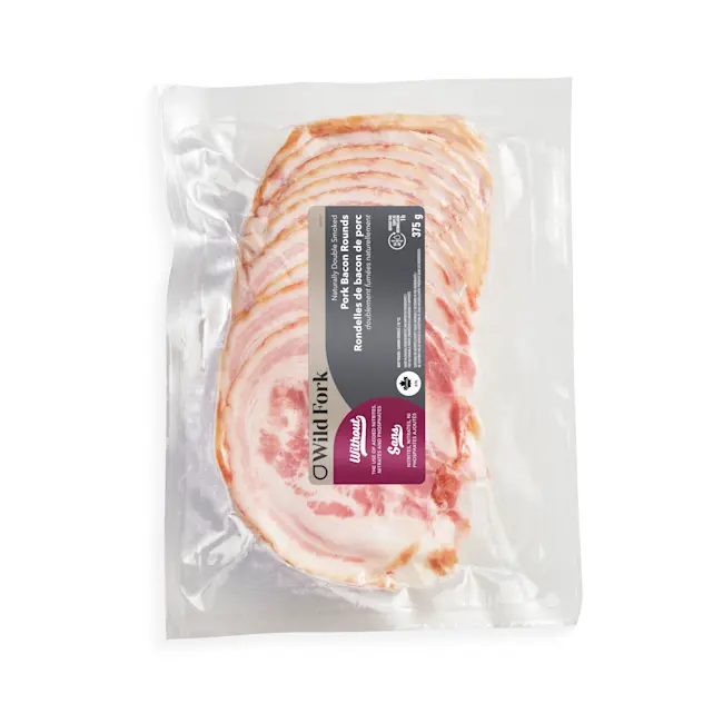 WFC 6933 Pork Bacon NaturallyCuredBacon Rounds PD