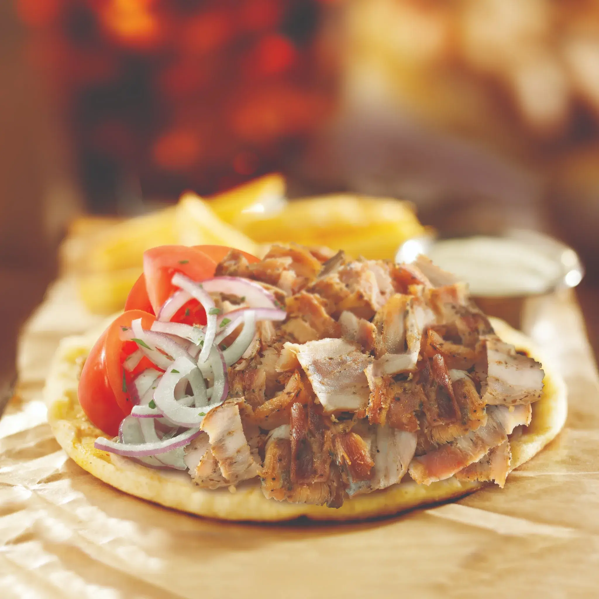 8154 RAW Chicken Schwarma Carved Slices - Opaa!