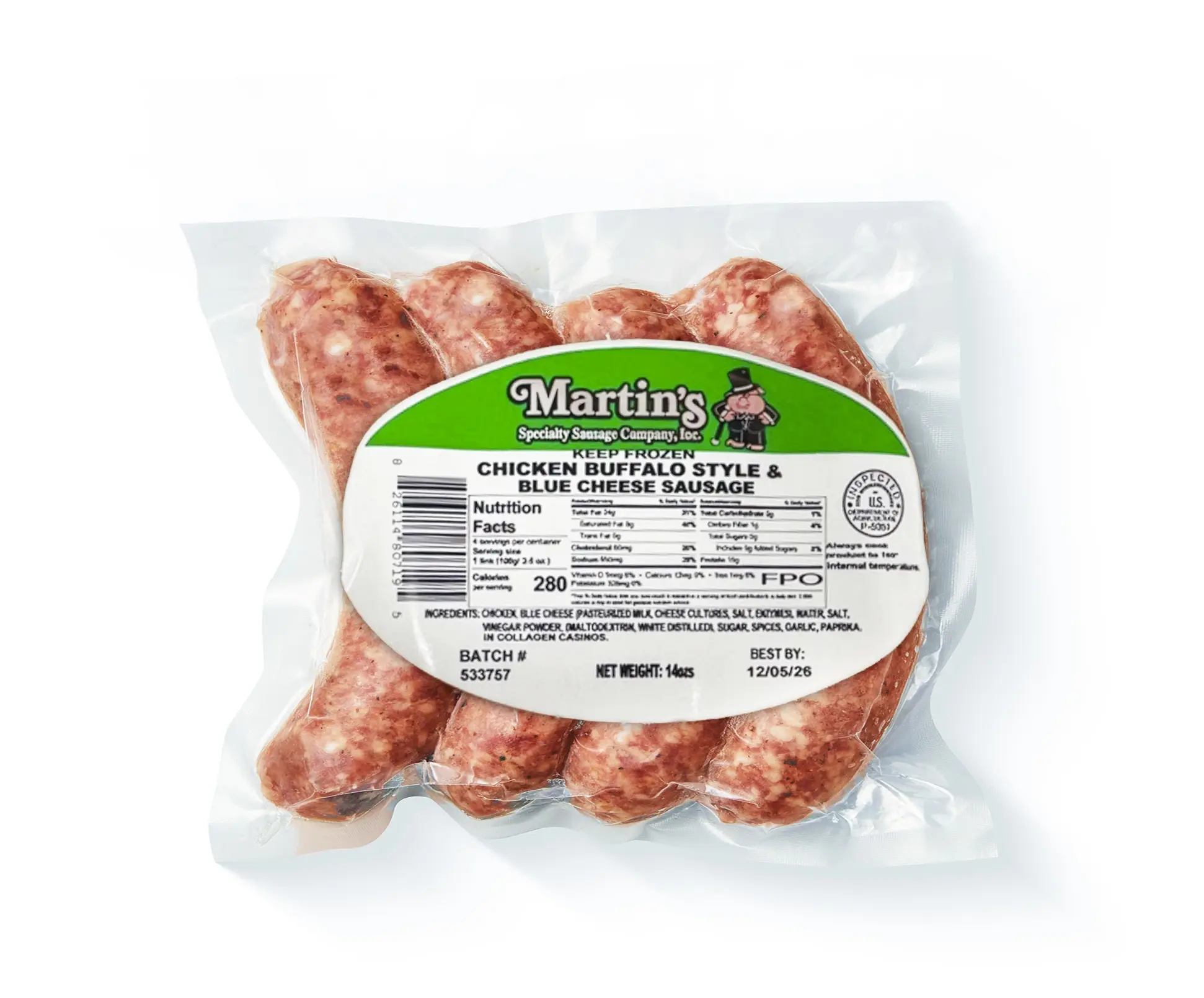 3829 - Buffalo Chicken Sausage with Blue Cheese