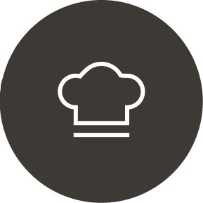 Chef Hat Icon - Black