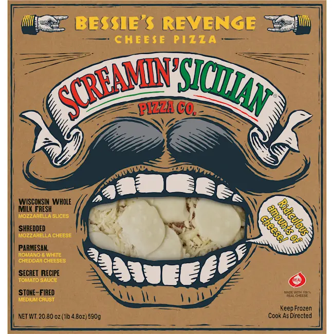 8141 PACKAGED Bessie's Cheese Pizza - Screamin' Sicilian