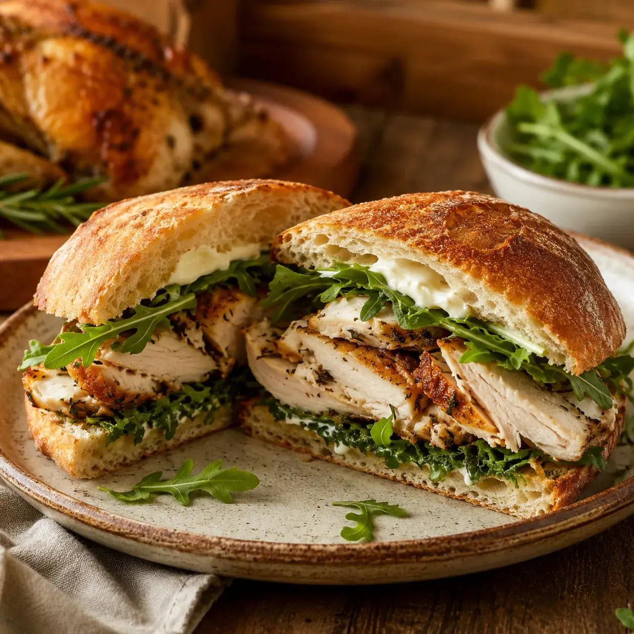 Rosemary Chicken Sandwich with Garlic Aioli