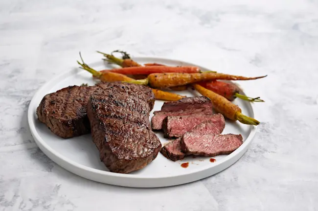 1148 7816 WF PLATED Ribeye Eye Steak Prime lbs VSP Cooked Beef