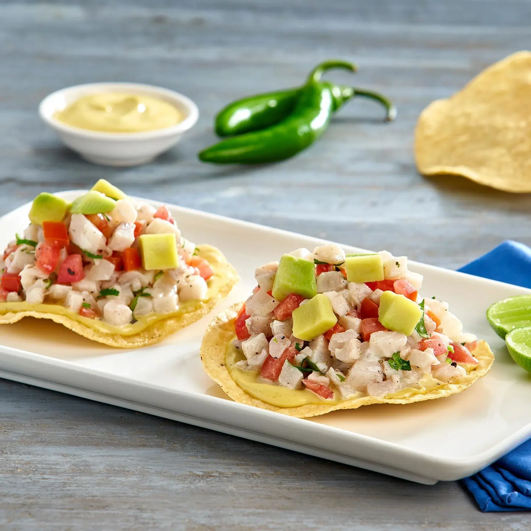 TOSTADAS DE CEVICHE ESTILO BAJA
