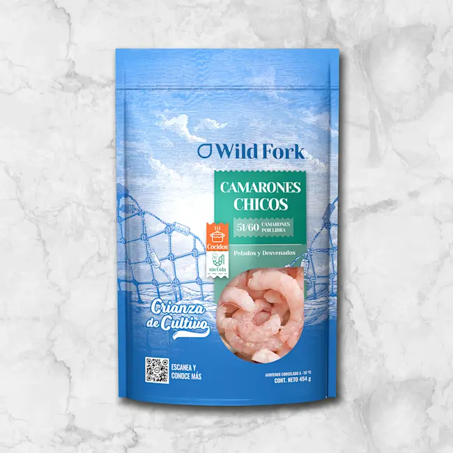 81987 WFMex Packaged CAMARON COCIDO SIN COLA 51 60 Pescados