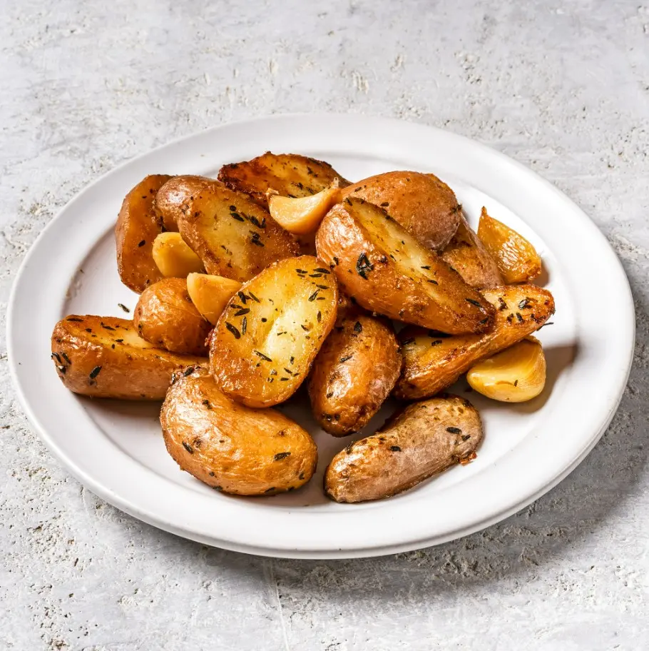 Rotisserie Potatoes with Garlic and Herbs cooked