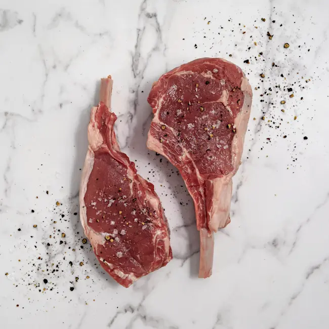 5606 WF Raw Bone-In Veal Rib Chops Specialty Meat