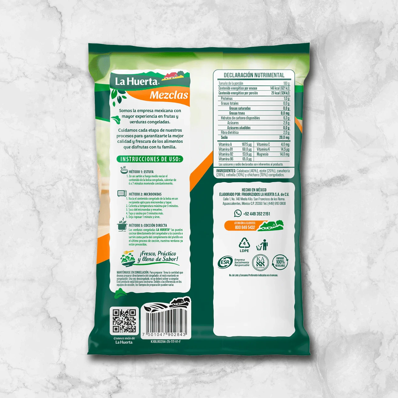 82286 WFMex Packaged Back COSECHA FRESCA 500 GR Verduras