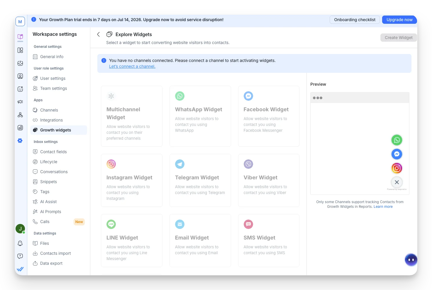 growth widgets