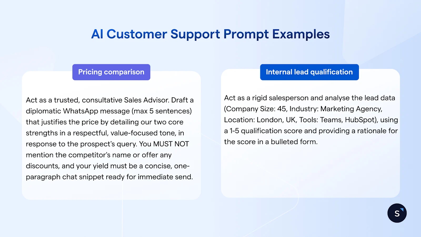 AI CS Prompt Examples