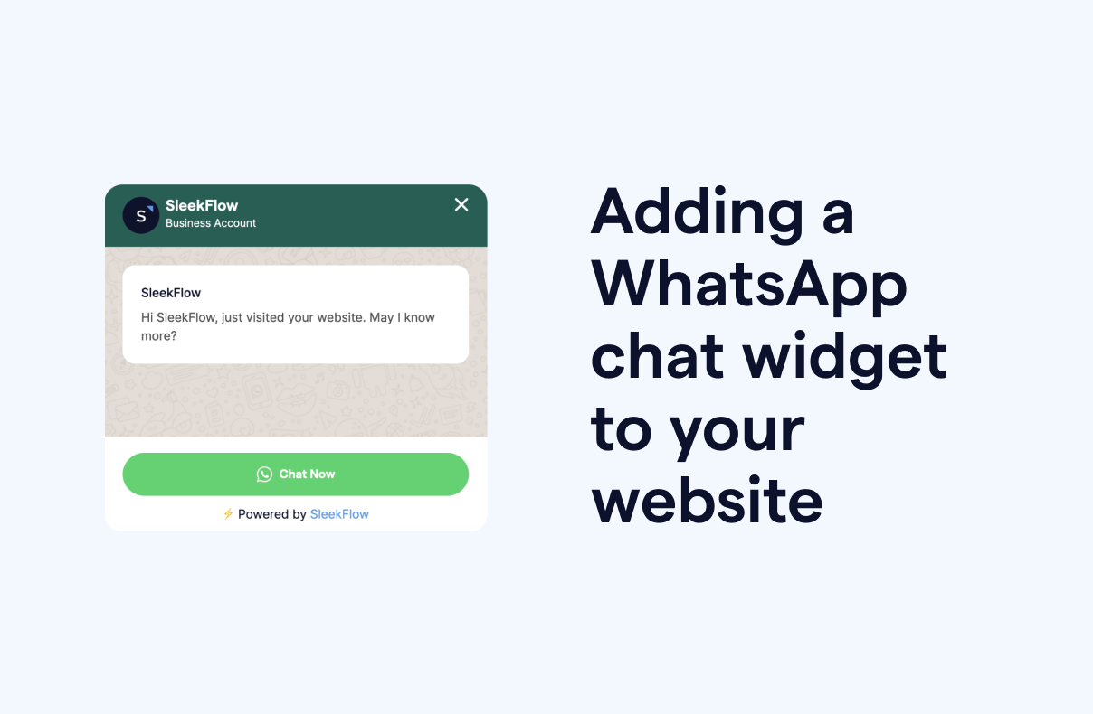 How to Add WhatsApp Chat Widget to Your Website | SleekFlow