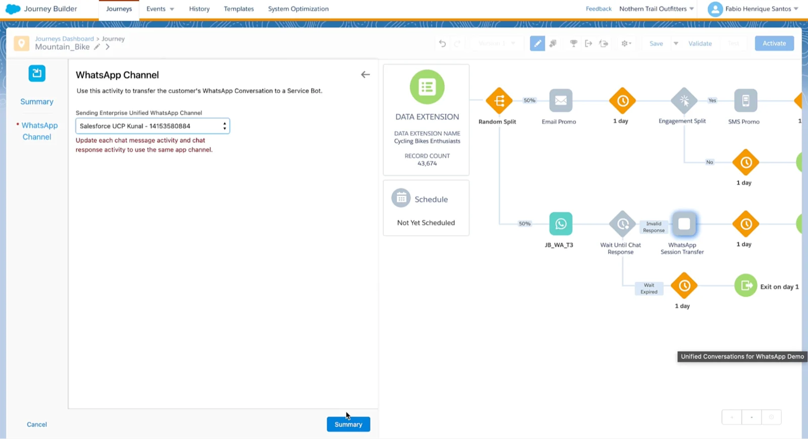 Salesforce journey builder