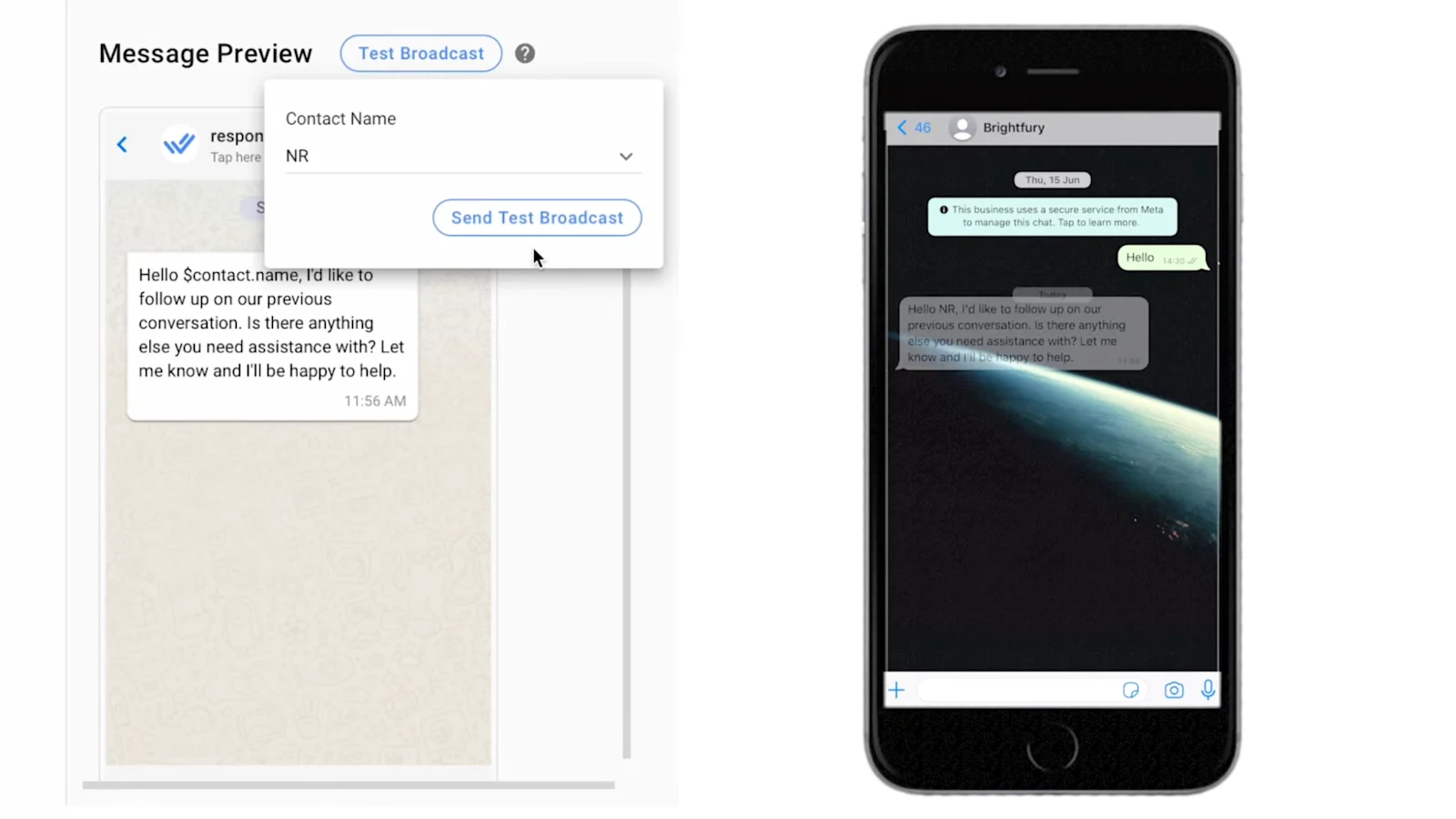 Respond broadcast messages