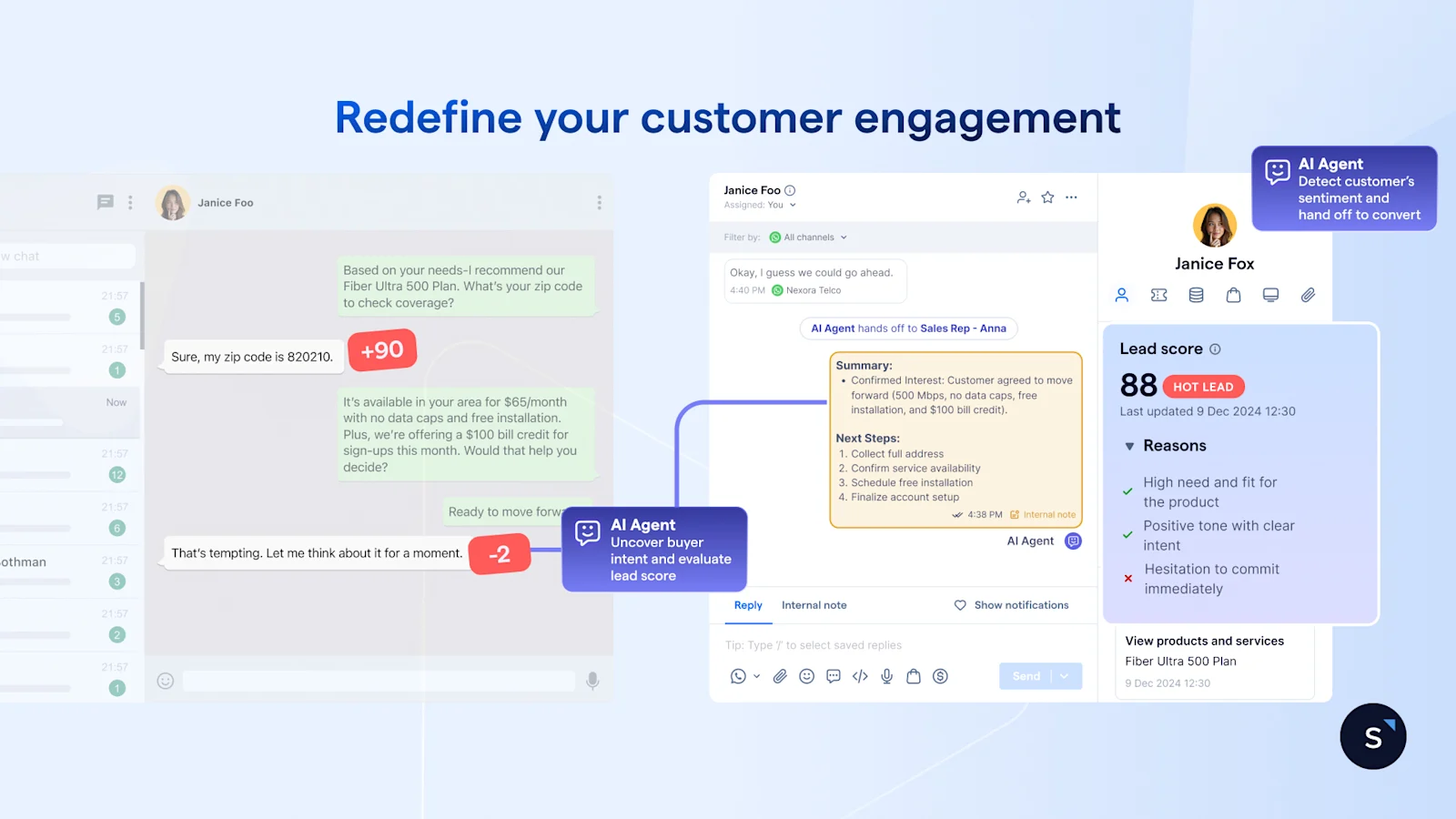 SleekFlow platform optimising customer engagement by qualifying leads with AI and helping businesses get more revenue 