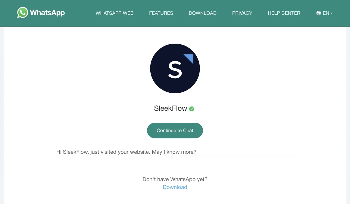 Live Chat to WhatsApp